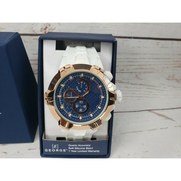 George Quartz Accuracy Soft Silicone white Bulk Watch - Picture 3 of 9